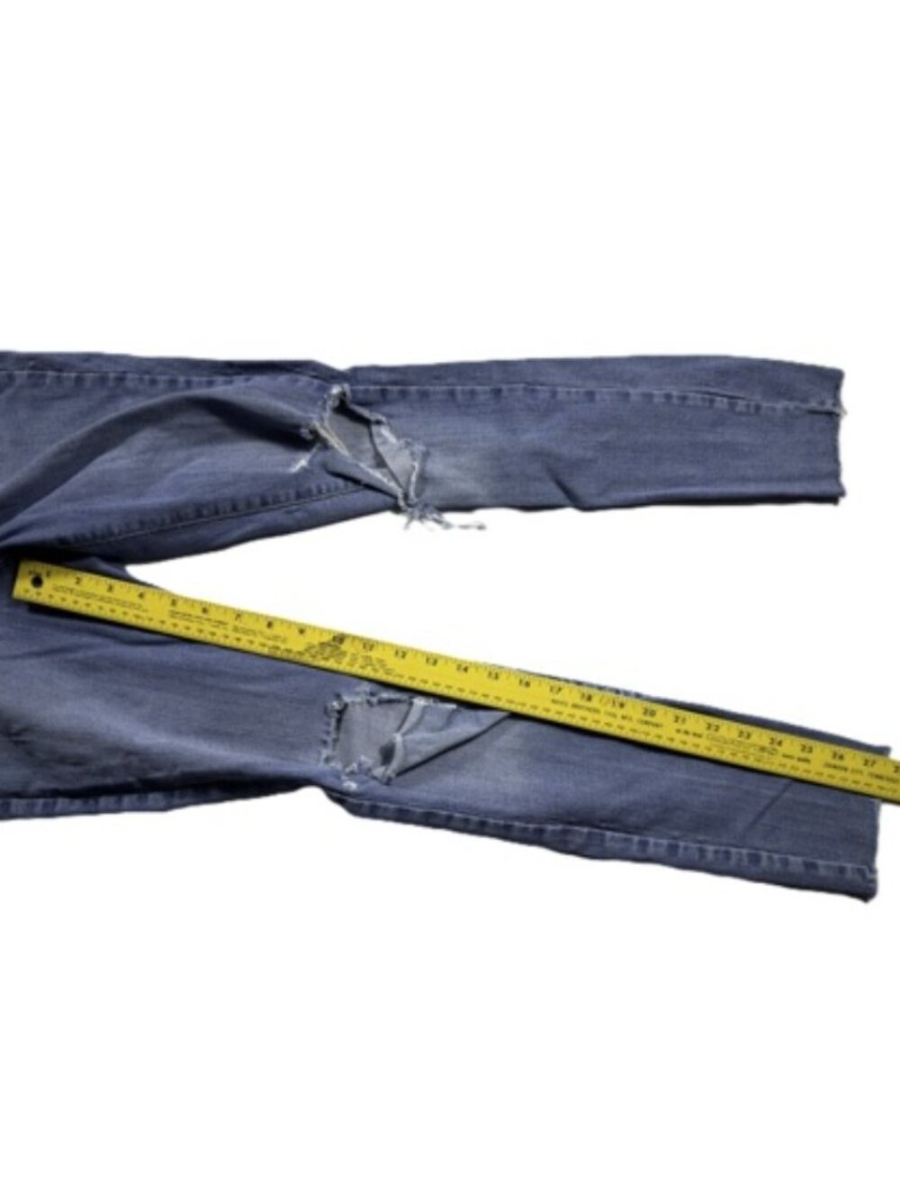 Universal Thread Women's Jeans, Denim Distressed High Rise Skinny, Button Fly - Picture 9 of 10